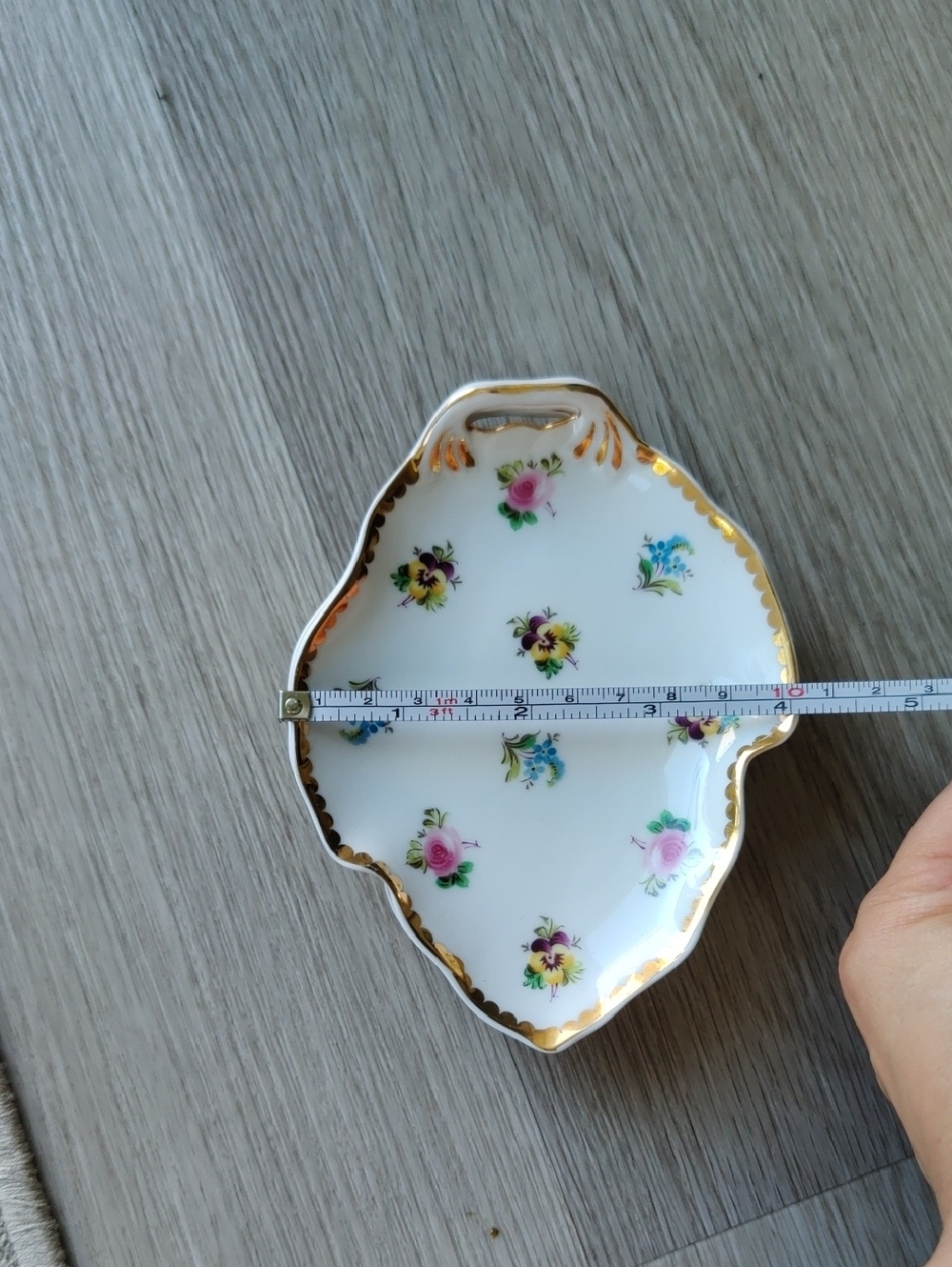 Lot Of 4 Vintage I.Godinger &Co Porcelain Leaves Shaped Dishes Y2K Cottagecore - Picture 6 of 6